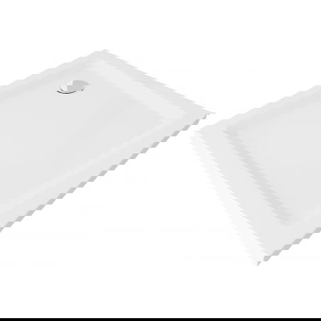 Mexen Flat čtvercová sprchová vanička slim 70 x 70 cm, bílá, sifon chrom - 40107070