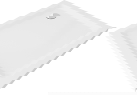 Mexen Flat čtvercová sprchová vanička slim 70 x 70 cm, bílá, sifon chrom - 40107070