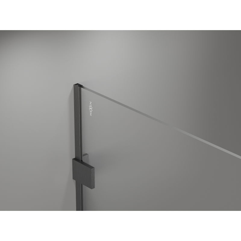 Mexen Lunar sprchová stěna Walk-in levá 80 x 200 cm, transparentní 8 mm, gun gray kartáčovaný - 830-080-000-66-00-L