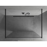 Mexen Kioto volně stojící sprchová stěna 100 x 200 cm, transparentní 8 mm, černá - 800-100-002-70-00