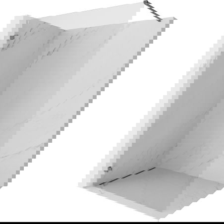 Mexen Lunar sprchová stěna Walk-in levá 100 x 200 cm, transparentní 8 mm, kartáčovaná Gun Gray - 830-100-000-66-00-L