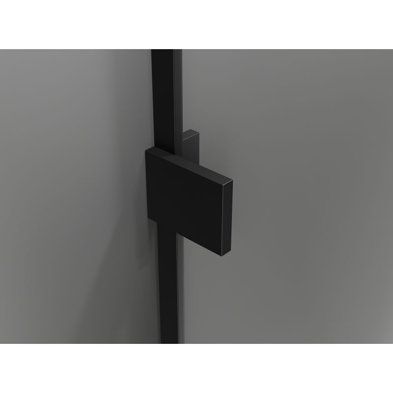 Mexen Lunar sprchová stěna Walk-in levá 80 x 200 cm, průhledná 8 mm, černá - 830-080-000-70-00-L