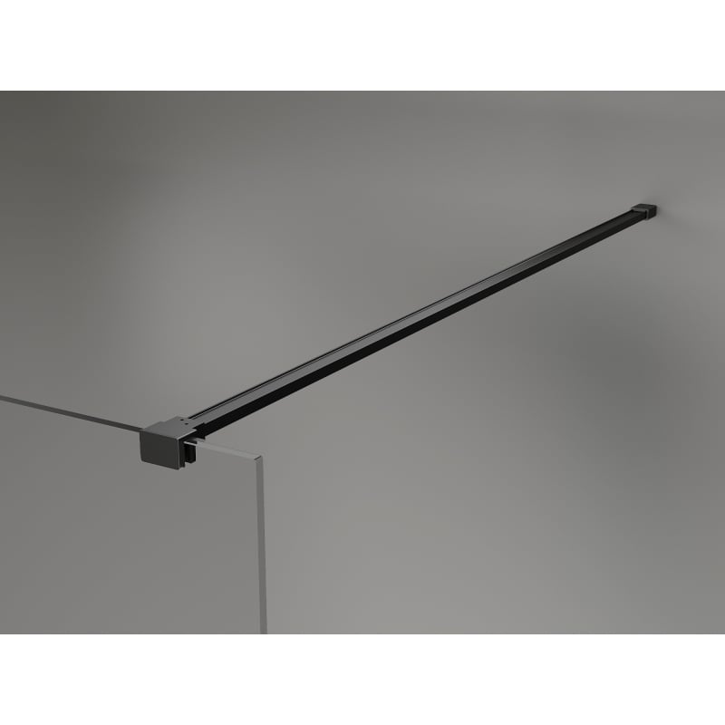 Mexen Lunar sprchová stěna Walk-in levá 90 x 200 cm, transparentní 8 mm, černá - 830-090-000-70-00-L