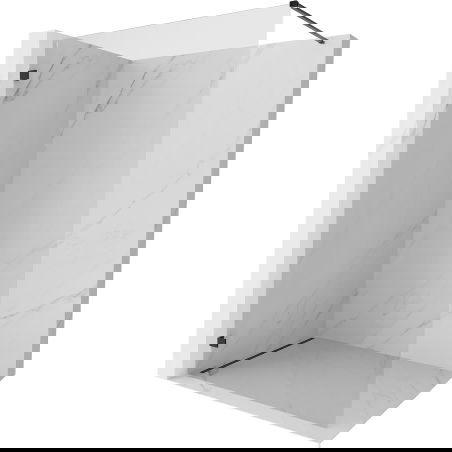 Mexen Lunar sprchová stěna Walk-in levá 100 x 200 cm, transparentní 8 mm, černá - 830-100-000-70-00-L