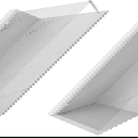 Mexen Lunar sprchová stěna Walk-in levá 110 x 200 cm, transparentní 8 mm, kartáčovaný nikl - 830-110-000-97-00-L