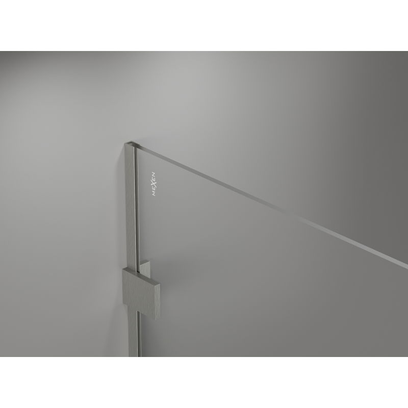 Mexen Lunar sprchová stěna Walk-in levá 110 x 200 cm, transparentní 8 mm, kartáčovaný nikl - 830-110-000-97-00-L