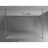Mexen Kioto volně stojící sprchová stěna 100 x 200 cm, matná 8 mm, chrom - 800-100-002-01-30