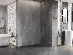 Mexen Lunar sprchová stěna Walk-in pravá 50 x 200 cm, transparentní 8 mm, chrom - 830-050-000-01-00-P