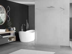 Mexen Kioto sprchová stěna volně stojící 120 x 200 cm, matný 8 mm, chrom - 800-120-002-01-30