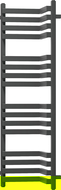 Mexen Loop radiátor koupelnový 1250 x 375 mm, 666 W, antracit - W129-1250-350-00-66
