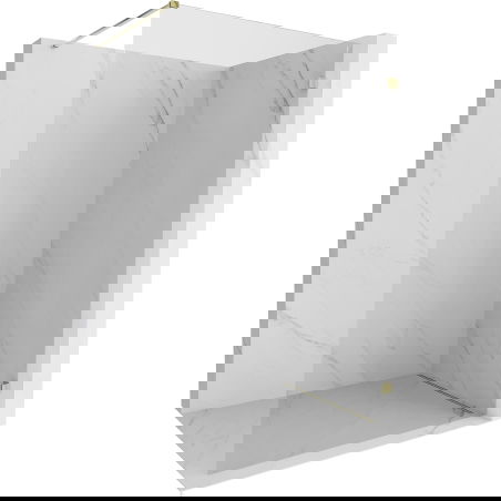 Mexen Lunar sprchová stěna Walk-in pravá 100 x 200 cm, průhledná 8 mm, zlatá - 830-100-000-50-00-P