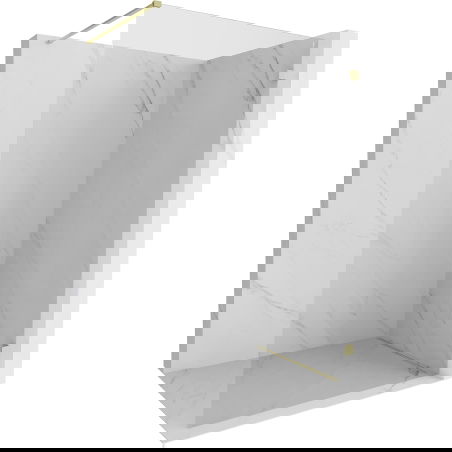 Mexen Lunar sprchová zástěna Walk-in pravá 60 x 200 cm, transparentní 8 mm, zlatá kartáčovaná - 830-060-000-55-00-P