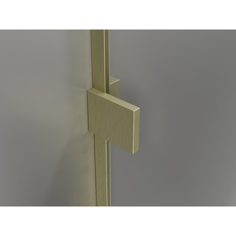 Mexen Lunar sprchová stěna Walk-in pravá 160 x 200 cm, transparentní 8 mm, zlatá kartáčovaná - 830-160-000-55-00-P