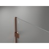 Mexen Lunar sprchová stěna Walk-in pravá 60 x 200 cm, průhledná 8 mm, růžové zlato - 830-060-000-60-00-P