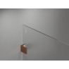 Mexen Lunar sprchová stěna Walk-in pravá 60 x 200 cm, průhledná 8 mm, růžové zlato - 830-060-000-60-00-P
