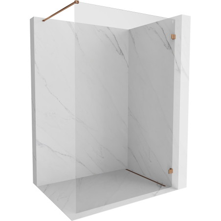 Mexen Lunar sprchová stěna Walk-in pravá 60 x 200 cm, průhledná 8 mm, růžové zlato - 830-060-000-60-00-P