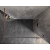 Mexen Lunar sprchová stěna Walk-in pravá 60 x 200 cm, průhledná 8 mm, růžové zlato - 830-060-000-60-00-P