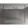 Mexen Kioto Volně stojící sprchová stěna 100 x 200 cm, mrazivá 8 mm, růžové zlato - 800-100-002-60-30