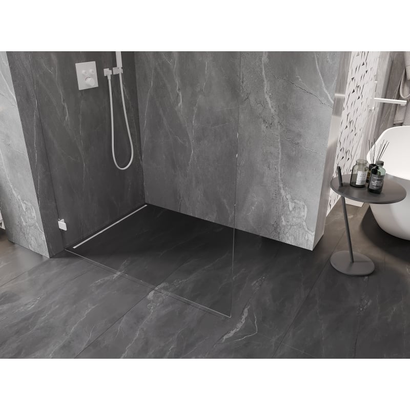 Mexen Lunar L sprchová stěna Walk-in levá 90 x 200 cm, transparentní 8 mm, bílá - 830L-090-000-20-00-L