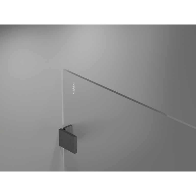 Mexen Lunar sprchová stěna Walk-in pravá 160 x 200 cm, transparentní 8 mm, kartáčovaná zbraňově šedá - 830-160-000-66-00-P