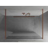 Mexen Kioto volně stojící sprchová stěna 100 x 200 cm, čirá/matná 8 mm, růžové zlato - 800-100-002-60-35