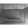 Mexen Kioto volně stojící sprchová stěna 100 x 200 cm, transparentní/matná 8 mm, růžové zlato - 800-100-002-60-35