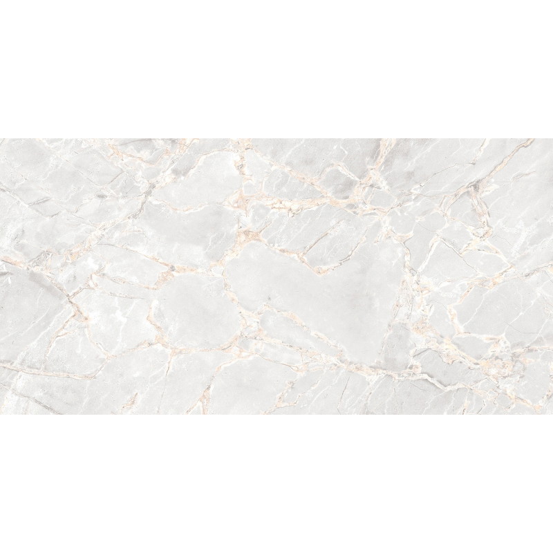 Mexen Rubble Bianco leštěný rektifikovaný gres G1, podlahová a stěnová dlaždice 120 x 60 cm, carving - TL401-120-060-00