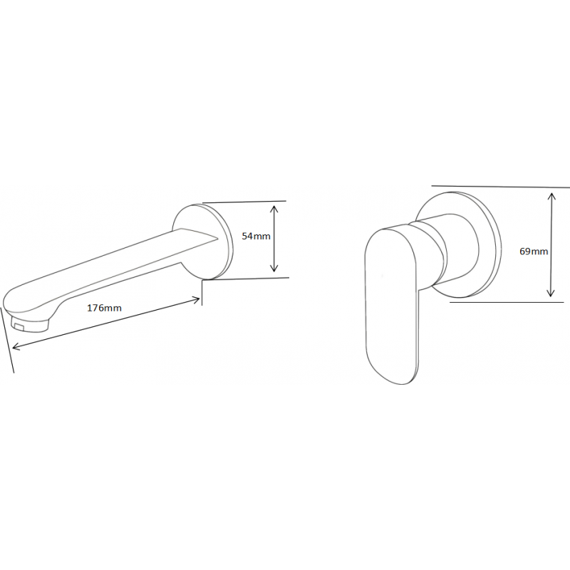 Mexen Dox nástěnná umyvadlová baterie, chrom - 75215-00