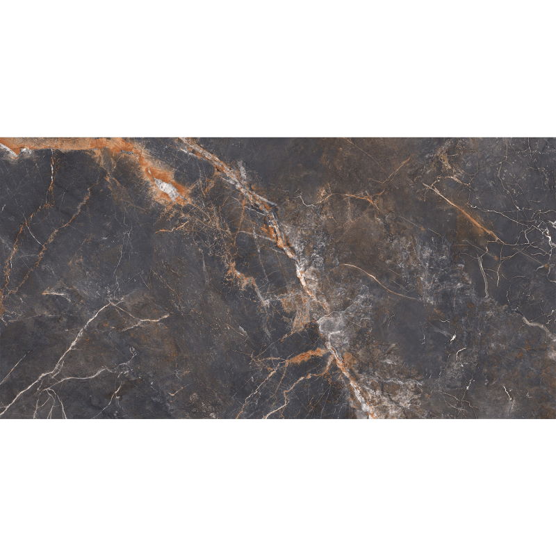 Mexen Visby Černý glazovaný rekt. G1, podlahová a stěnová dlaždice 120 x 60 cm, carving - TL428-120-060-02