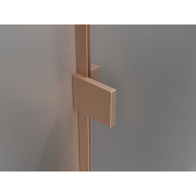 Mexen Lunar L sprchová stěna Walk-in levá 100 x 200 cm, transparentní 8 mm, kartáčovaná měď - 830L-100-000-65-00-L