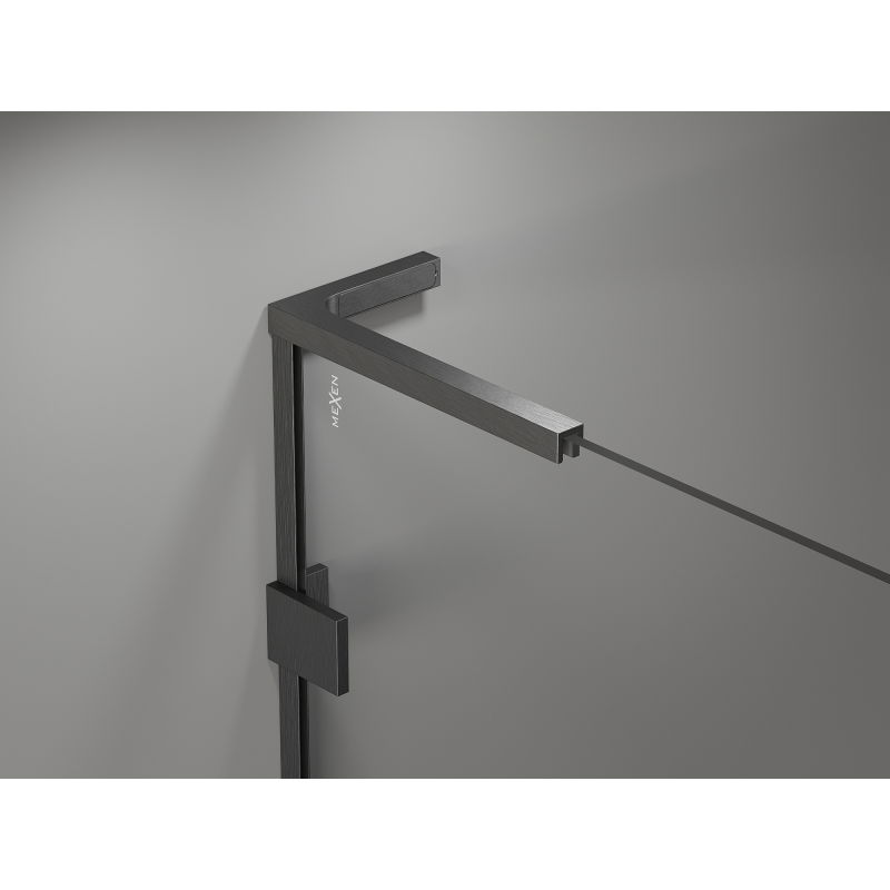 Mexen Lunar L sprchová stěna Walk-in levá 110 x 200 cm, transparentní 8 mm, kartáčovaný šedý - 830L-110-000-66-00-L