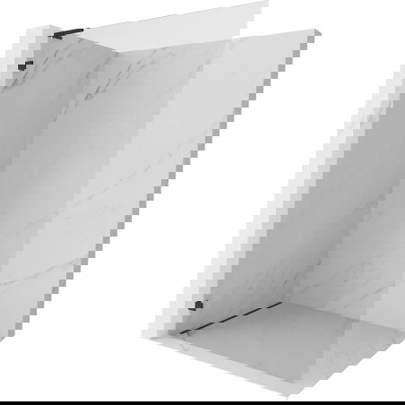 Mexen Lunar L sprchová stěna Walk-in levá 60 x 200 cm, transparentní 8 mm, černá - 830L-060-000-70-00-L