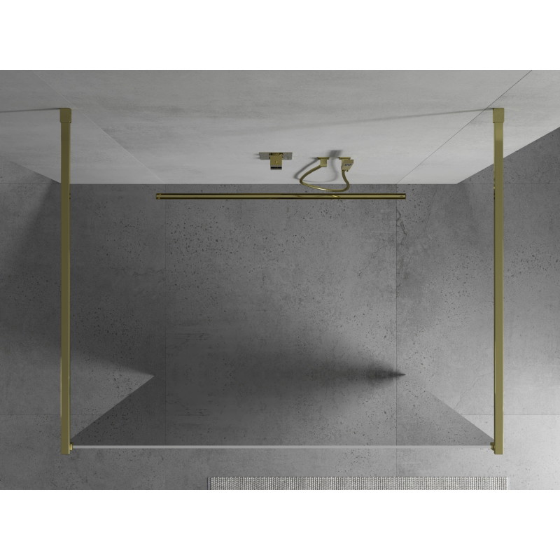 Mexen Kioto volně stojící sprchová stěna 110 x 200 cm, zrcadlo 8 mm, zlatá - 800-110-002-50-50