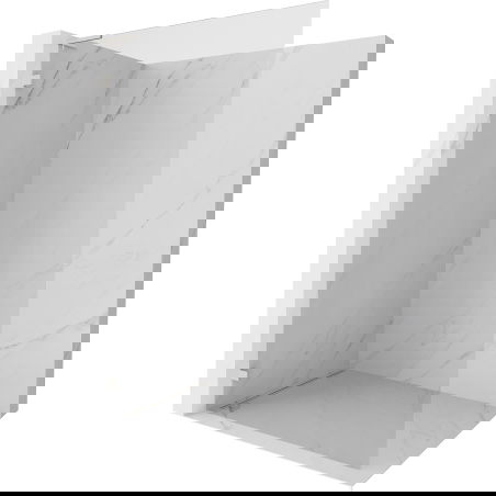 Mexen Lunar L sprchová stěna Walk-in levá 110 x 200 cm, transparentní 8 mm, kartáčovaný nikl - 830L-110-000-97-00-L