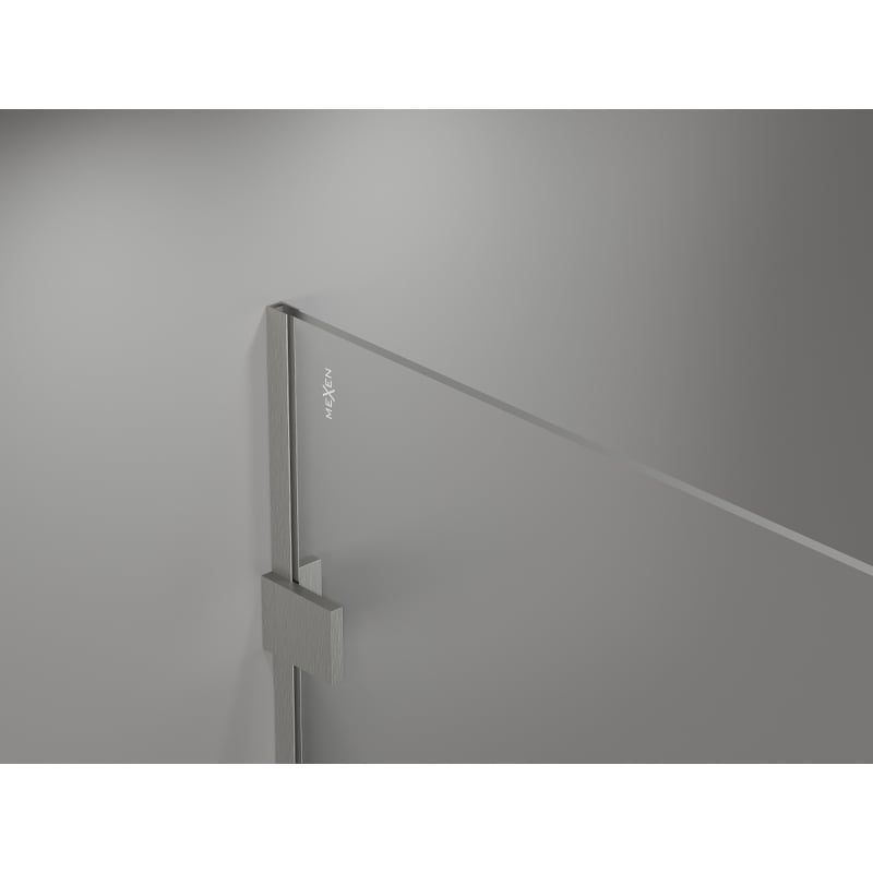 Mexen Lunar sprchová stěna Walk-in pravá 60 x 200 cm, transparentní 8 mm, kartáčovaný nikl - 830-060-000-97-00-P