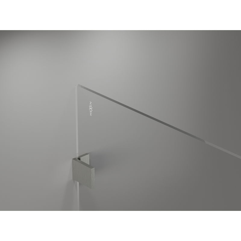 Mexen Lunar sprchová stěna Walk-in pravá 60 x 200 cm, transparentní 8 mm, kartáčovaný nikl - 830-060-000-97-00-P