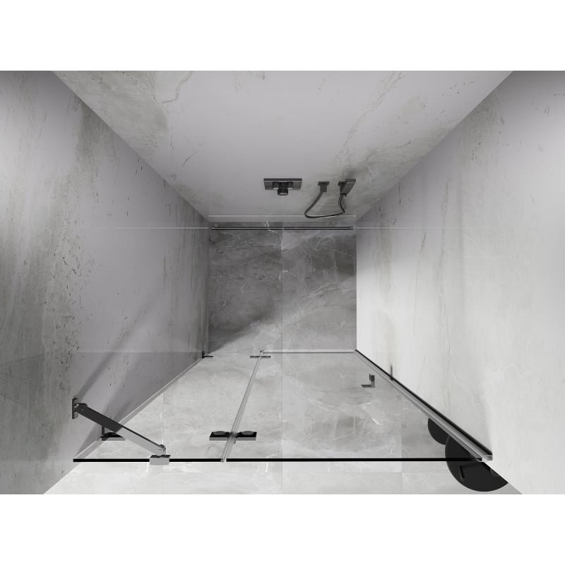 Mexen Lunar sprchové dveře otočné levé 110 cm, transparentní, chrom - 834-110-000-01-00-L