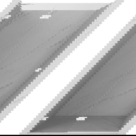 Mexen Lunar sprchové dveře otočné levé 130 cm, transparentní, bílé - 834-130-000-20-00-L