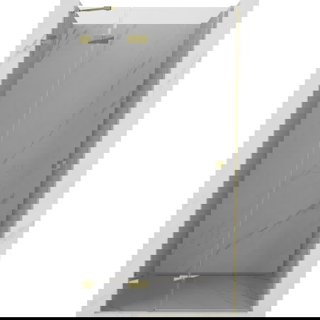 Mexen Lunar sprchové dveře výklopné levé 85 cm, transparentní, zlaté - 834-085-000-50-00-L