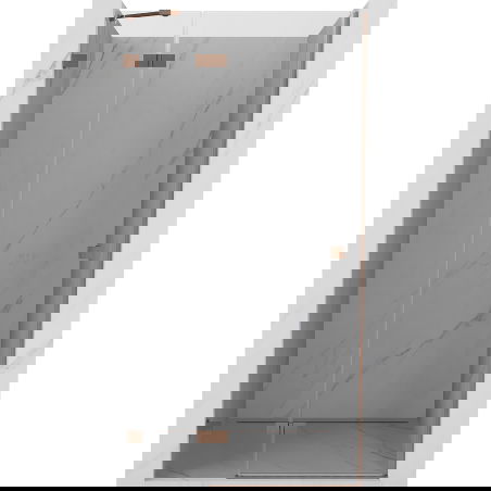 Mexen Lunar sprchové dveře otvíravé levé 120 cm, transparentní, kartáčovaná měď - 834-120-000-65-00-L