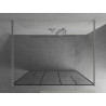 Mexen Kioto samostatně stojící sprchová stěna 120 x 200 cm, černý vzor 8 mm, chrom - 800-120-002-01-78