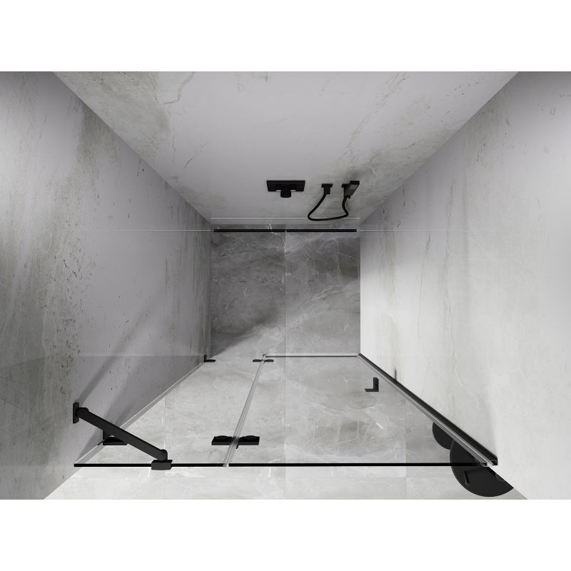 Mexen Lunar sprchové dveře levé 80 cm, transparentní, gun metal - 834-080-000-95-00-L