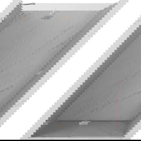 Mexen Lunar sprchové dveře otočné levé 140 cm, průhledné, kartáčovaný nikl - 834-140-000-97-00-L