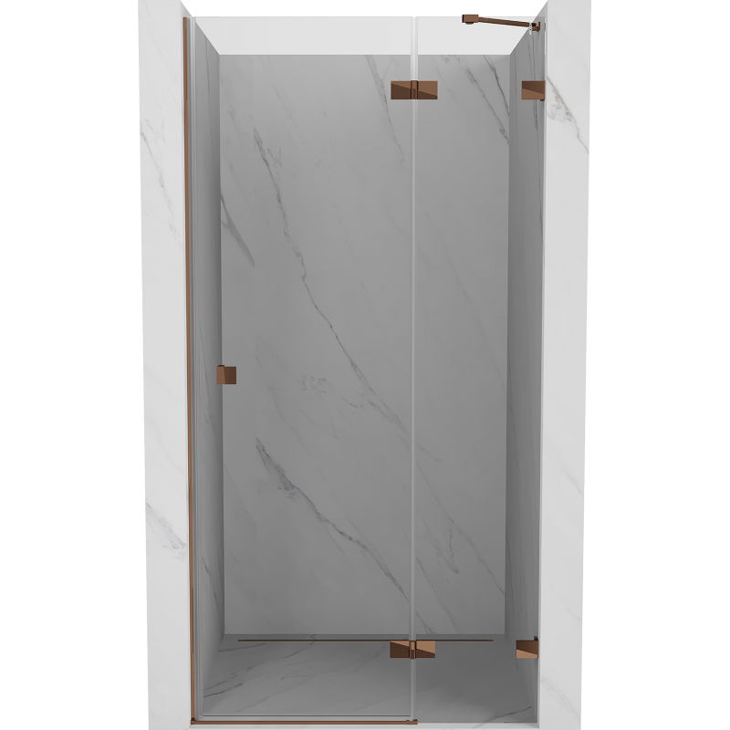 Mexen Lunar sprchové dveře otevírací pravé 80 cm, transparentní, růžové zlato - 834-080-000-60-00-P