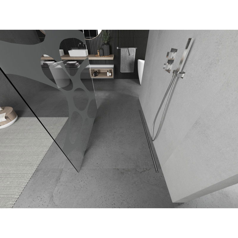 Mexen Kioto volně stojící sprchová stěna 120 x 200 cm, bílá vlna 8 mm, chrom - 800-120-002-01-97