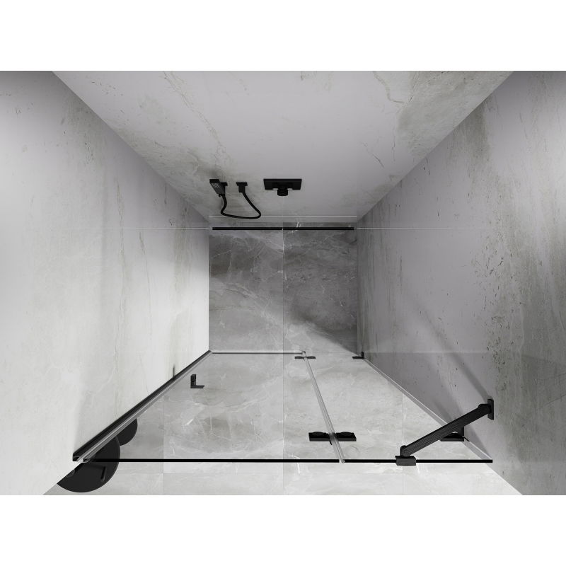 Mexen Lunar sprchové dveře pravé 80 cm, transparentní, gun šedá kartáčovaná - 834-080-000-66-00-P