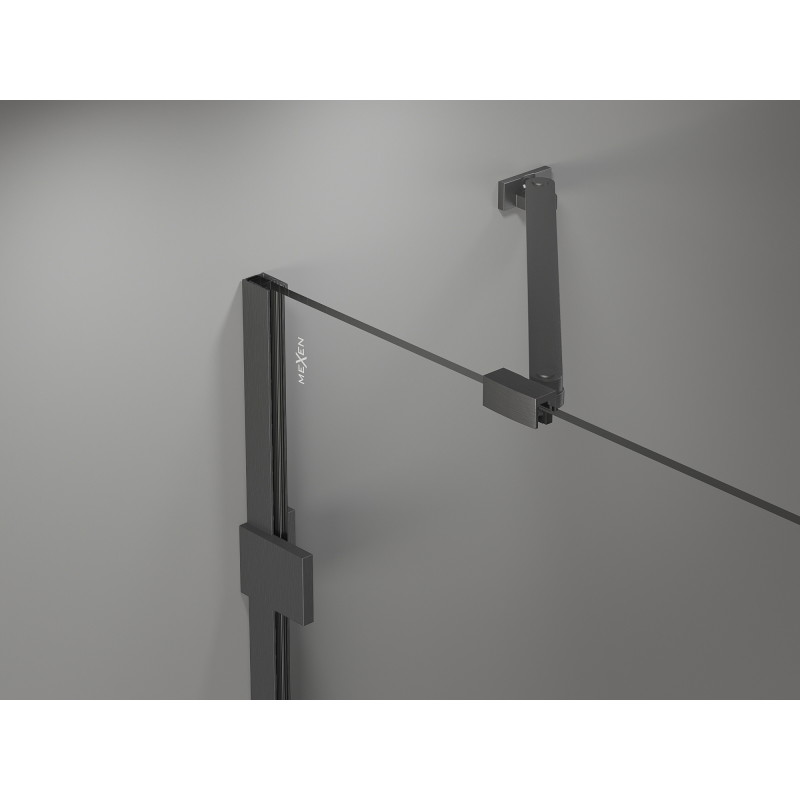 Mexen Lunar sprchové dveře otočné pravé 95 cm, transparentní, kartáčovaná gun gray - 834-095-000-66-00-P
