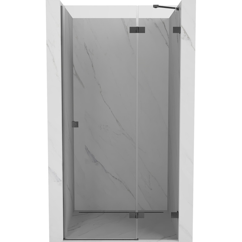 Mexen Lunar sprchové dveře otočné pravé 95 cm, transparentní, kartáčovaná gun gray - 834-095-000-66-00-P