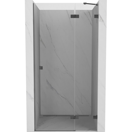 Mexen Lunar sprchové dveře otočné pravé 95 cm, transparentní, kartáčovaná gun gray - 834-095-000-66-00-P