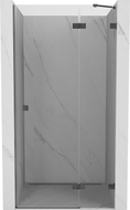 Mexen Lunar sprchové dveře otočné pravé 95 cm, transparentní, kartáčovaná gun gray - 834-095-000-66-00-P